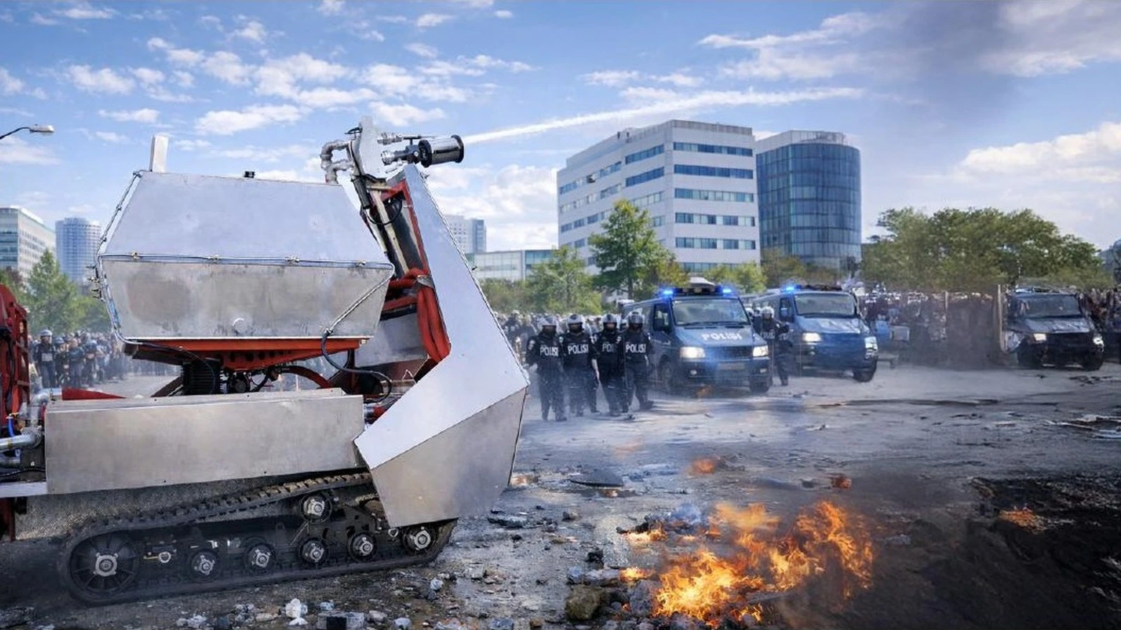 FFRS fire fighting robot supporting a civil-protection operation