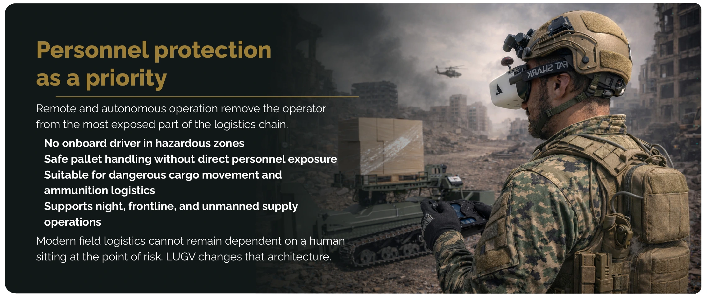 LUGV Personnel Protection as a Priority slide